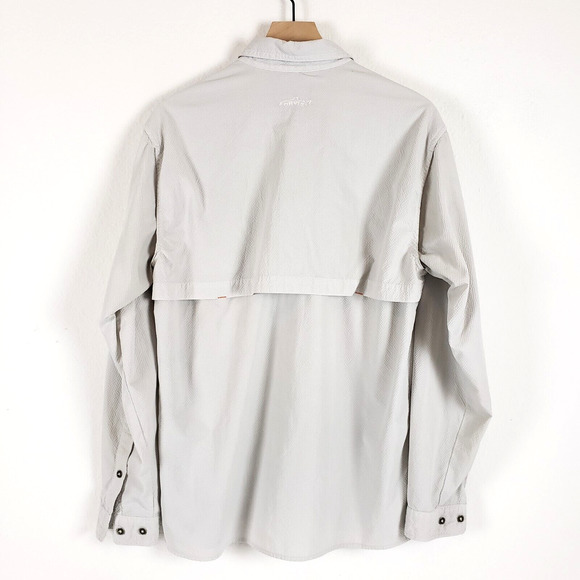 Orvis Searsucker Off White SIZE M Off White Long Sleee Button Down Shirt - Picture 3 of 12